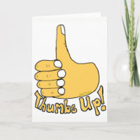 Thumbs Up Congratulations Cartoon Card