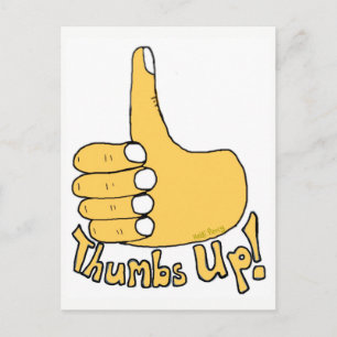 Thumbs Up Congratulations Cartoon Postcard