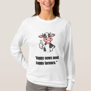 Thumbs Up Cow – Funny Cartoon Tee