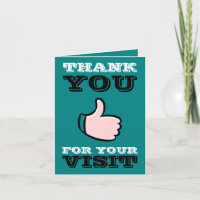 Thumbs Up, Customer Thank You Card