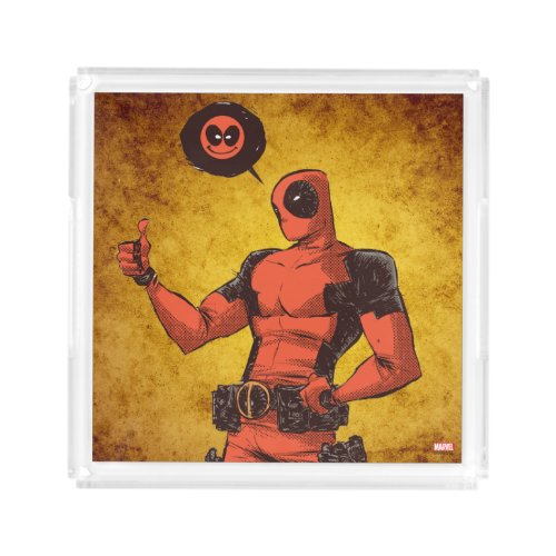 Thumbs Up Deadpool With Emote Acrylic Tray