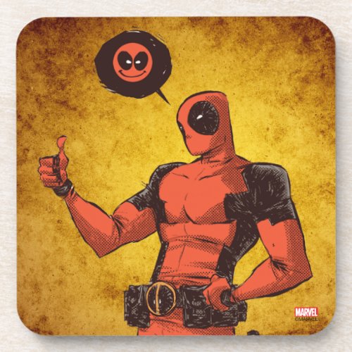 Thumbs Up Deadpool With Emote Coaster