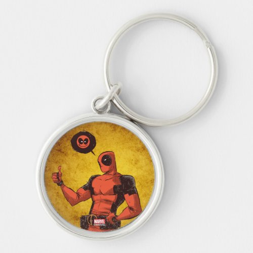 Thumbs Up Deadpool With Emote Keychain