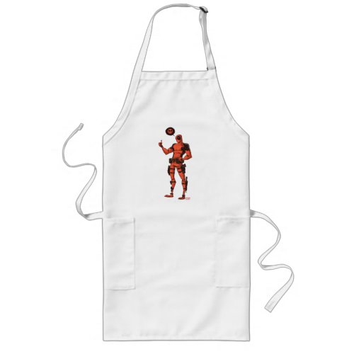 Thumbs Up Deadpool With Emote Long Apron
