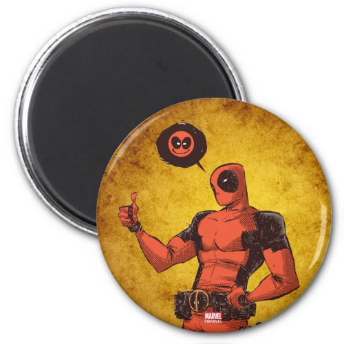 Thumbs Up Deadpool With Emote Magnet