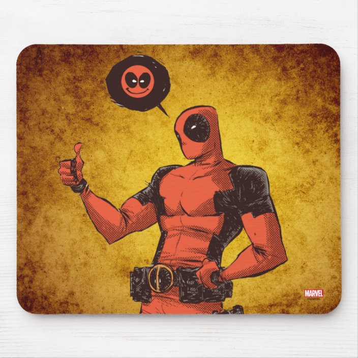 Thumbs Up Deadpool With Emote Mouse Pad | Zazzle.com