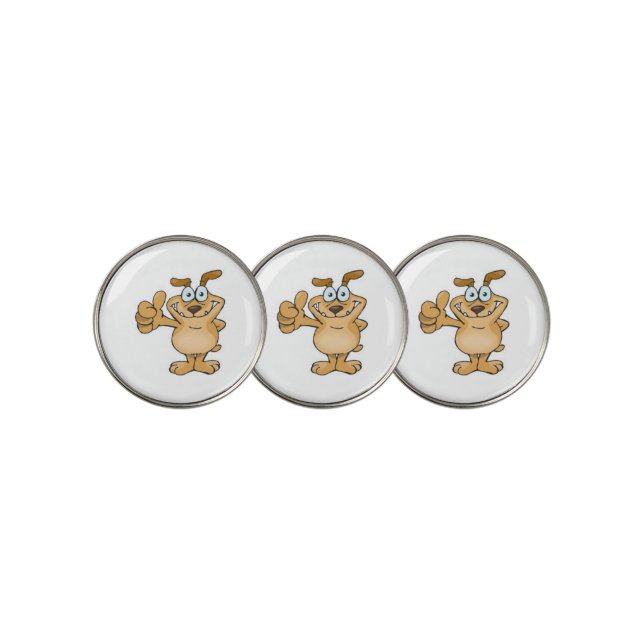 Thumbs Up Dog Golf Ball Marker (3 Up)