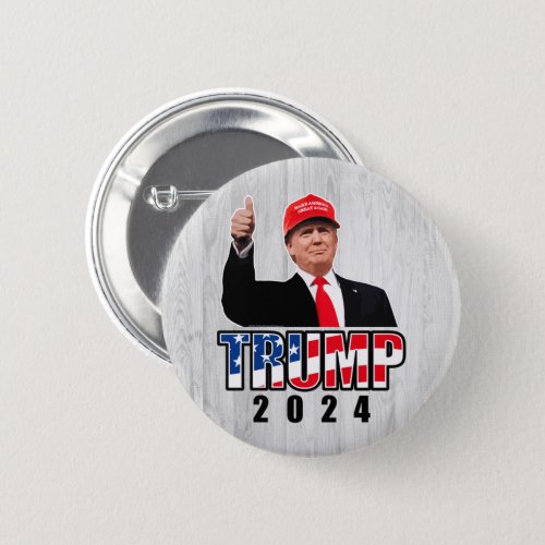Thumbs Up Donald Trump 2024 Button