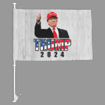 Thumbs Up Donald Trump 2024 Car Flag