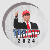 Thumbs Up Donald Trump 2024 Car Magnet (Front)