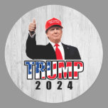 Thumbs Up Donald Trump 2024 Classic Round Sticker