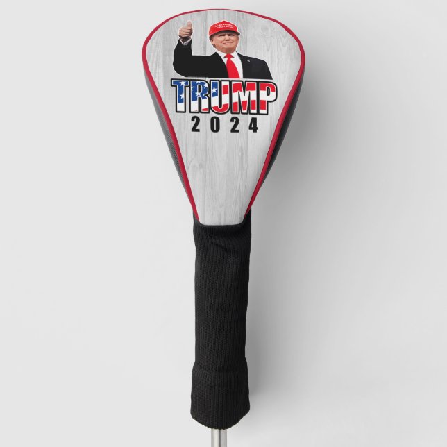 Thumbs Up Donald Trump 2024 Golf Head Cover (Front)