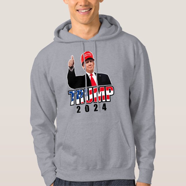 Thumbs Up Donald Trump 2024 Hoodie (Front)