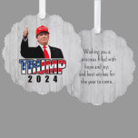Thumbs Up Donald Trump 2024 Ornament Card