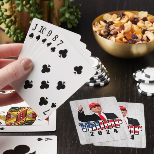 Thumbs Up Donald Trump 2024 Poker Cards