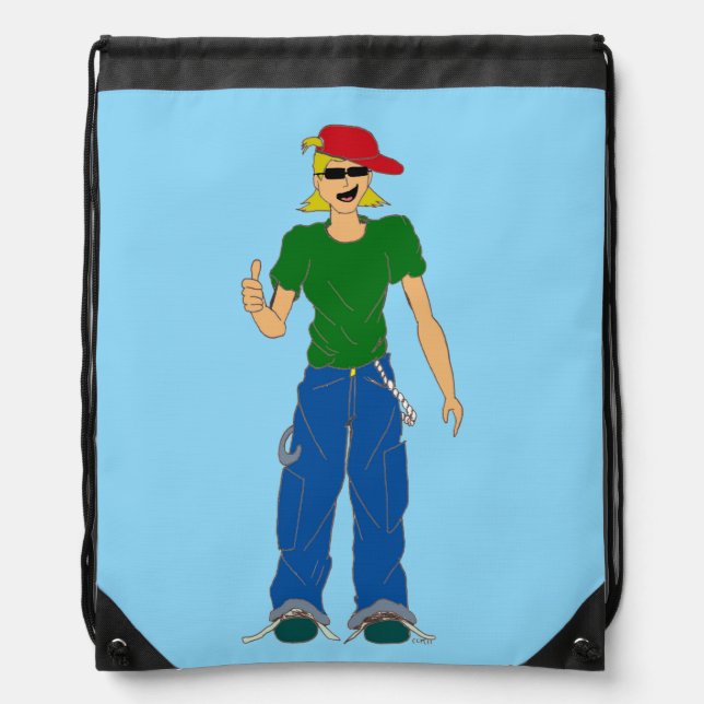 thumbs up drawstring bag (Front)