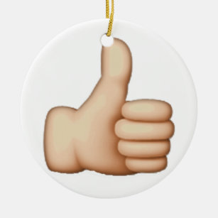 Thumbs Up - Emoji Ceramic Ornament