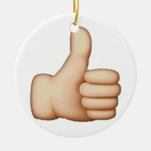 Thumbs Up _ Emoji Ceramic Ornament