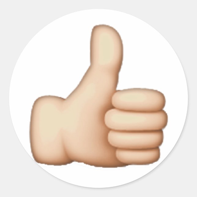 Thumbs Up - Emoji Classic Round Sticker (Front)