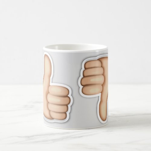 Thumbs up emoji coffee mug
