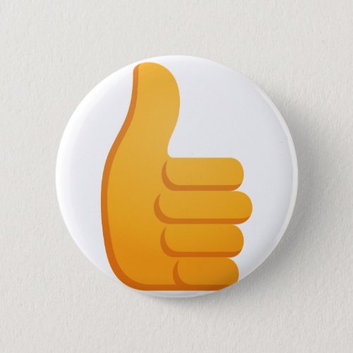 Thumbs Up Emoji Pinback Button