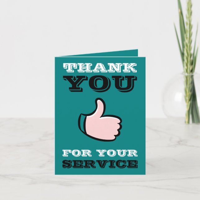 Thumbs Up, Employee Thank You Card (Front)