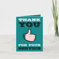 Thumbs Up, Employee Thank You Card