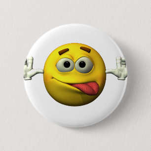 Thumbs Up Face character Pinback Button