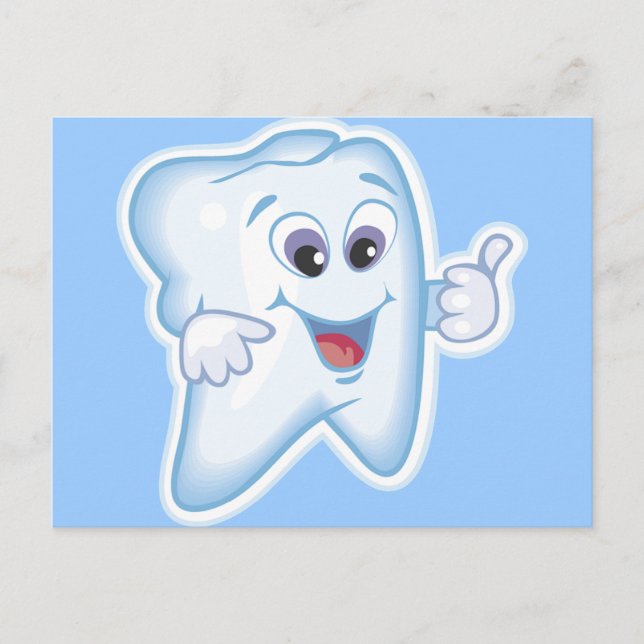 Thumbs up for dental hygiene! postcard (Front)