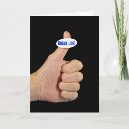 Thumbs Up for great job performance Thank You Card