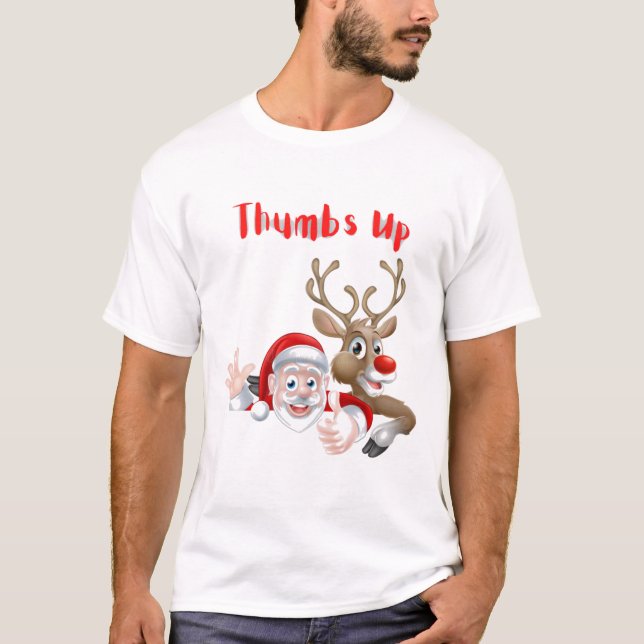 Thumbs Up From Santa T-Shirt (Front)