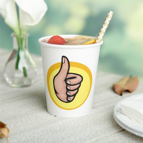 Thumbs Up Gesture Paper Cups