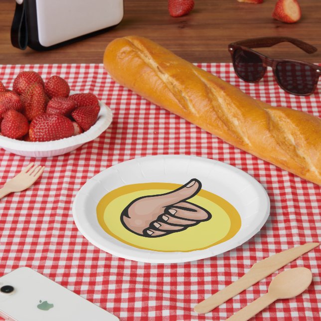 Thumbs Up Gesture Paper Plates (Picnic)