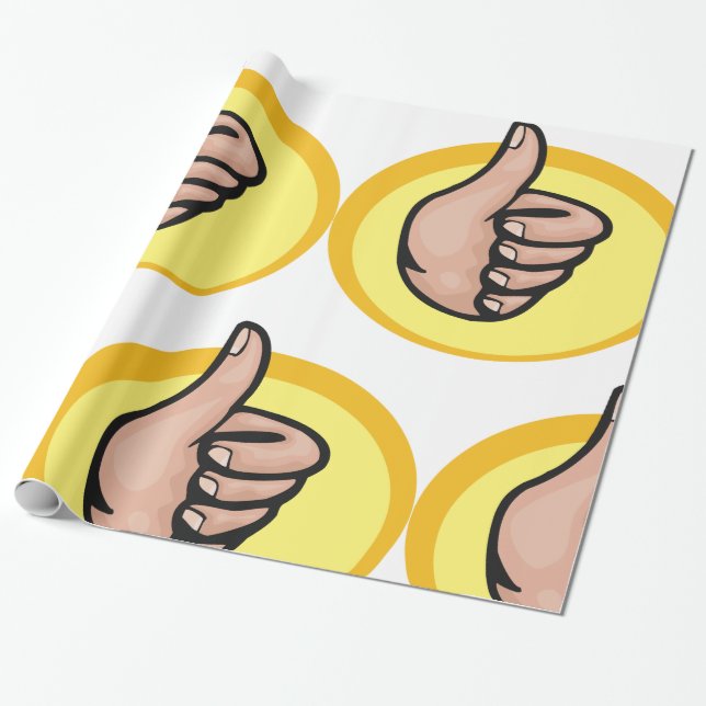 Thumbs Up Gesture Wrapping Paper (Unrolled)