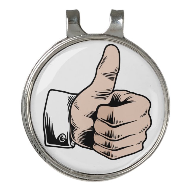 Thumbs Up Golf Hat Clip Ball Maker (Front)