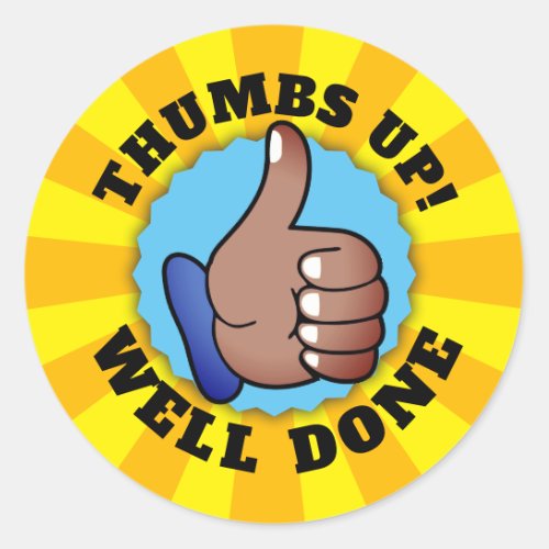 Thumbs up great job employee recognition stickers