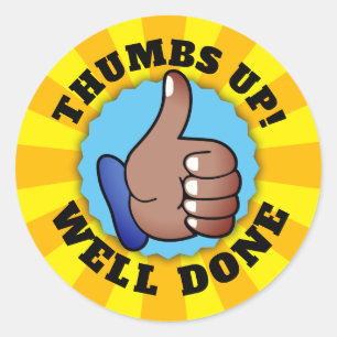 Thumbs up great job employee recognition stickers
