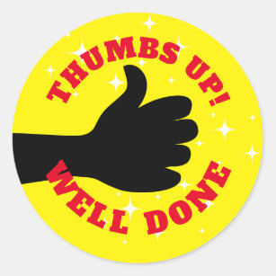 Good Job Thumbs Up Sticker - U.S. Custom Stickers
