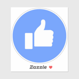 Thumbs Up Hand Gesture Circle Sticker