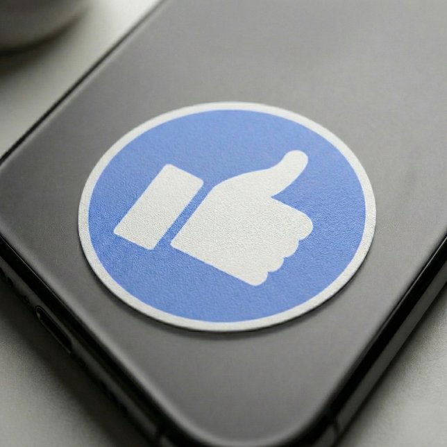 Thumbs Up Hand Gesture Circle Sticker (Keep it simple and positive.)