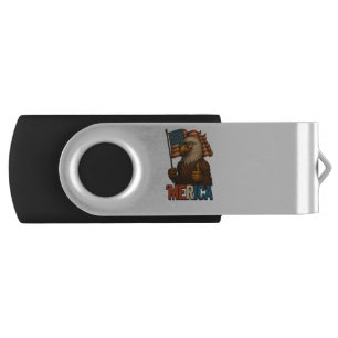 Thumbs Up Merica Eagle Funny and Patriotic Flash Drive