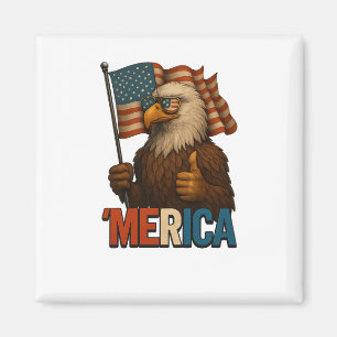 Thumbs Up Merica Eagle Funny and Patriotic Magnet