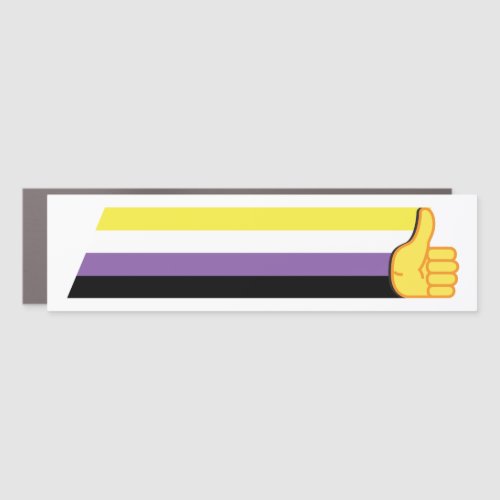 Thumbs Up  Non_Binary Car Magnet
