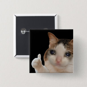 Thumbs Up Ok Cat Meme Pin Button