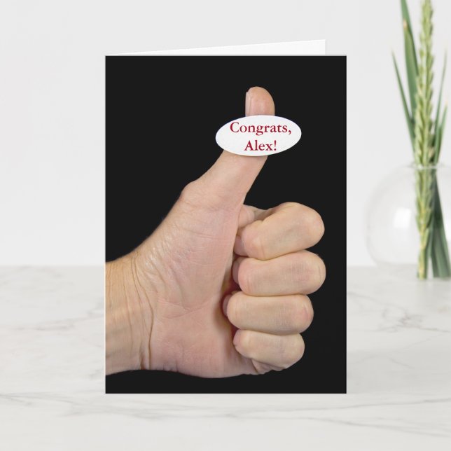 Thumbs Up on Promotion Card (Front)