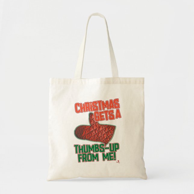 Thumbs Up Oven Mitt Christmas Seasonal Joy  Tote Bag (Front)