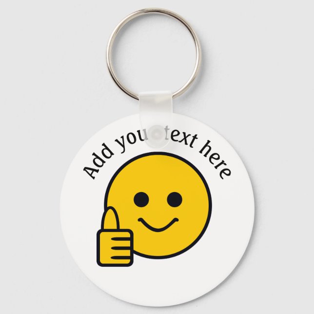 Thumbs Up Personalized Keychain (Front)