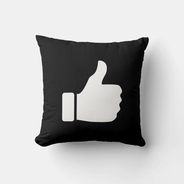 Thumbs Up Pictogram Throw Pillow (Front)