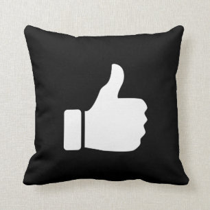 Thumbs Up Pictogram Throw Pillow