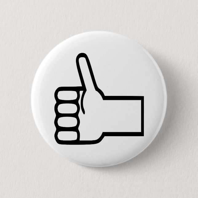 Thumbs up pinback button (Front)